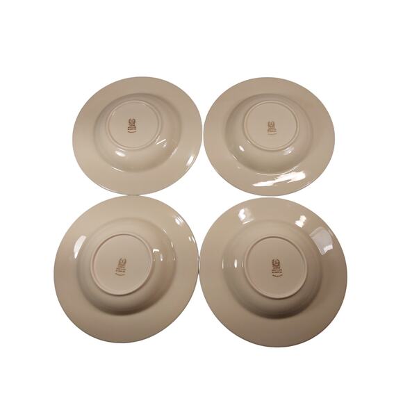 4 Vintage Lenox Montclair Bone China Soup Plates Platinum Trim USA 8” EUC - Picture 2 of 4